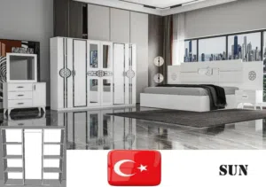 اوفر غرف نوم تركي 7 قطع شامل التركيب والدوشق الطبي مجاني