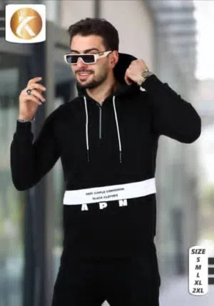 كنزة هودي قطن تركي ثلاثي خيط