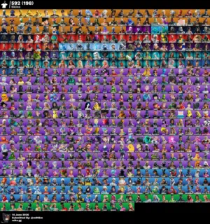 حساب فورت نايت 592 سكن فقط Pc