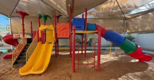 Large outdoor playground multi-play set