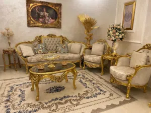 طقم كنب فاخر جديد غير مستعمل للبيع بداعي السفر