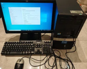 للبيع كمبيوتر hp مع جميع الملحقات مفرمت وجاهز للاستعمال