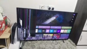 شاشتين للبيع 65 امبكس شاشة 55  ال جي يبالهن تصليح