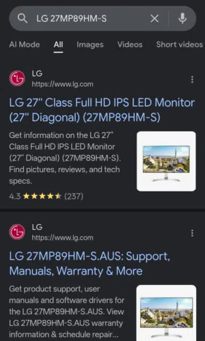 شاشة مخصصة للمصممين LG -  27MP89HM من شركة  . صورتهة لاتوصف الدقة والحدة والالوان