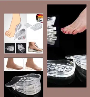 ضبان زيادة الطول الطبي 10 قطع من السيليكون داخل الحذاء