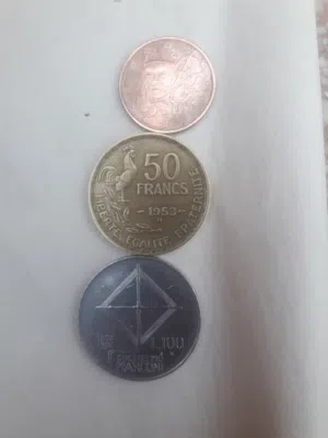 5 cent euro 1999 , 50 francs 1953 b , l.100 lire marconi