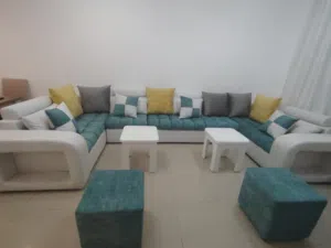 طقم كنب جديد استعمال اسبوع فقط ل 9 اشخاص