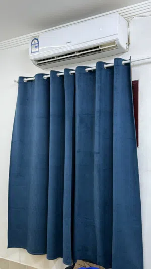 Navy blue curtains