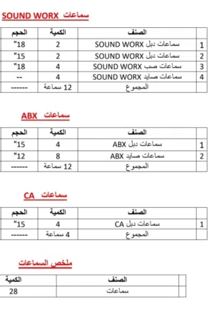 سماعات و بوارات للبيع
