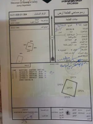 ارض في جزيرة مصيرة في منطيقة عجيت