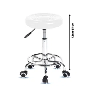 A CIRCLE D01 BARSTOOL CHAIR WHITE MD