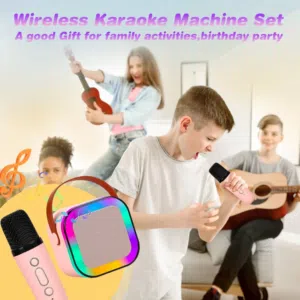عيش لحظات الفرح والإبداع مع مكبر الصوت والمايك الذكي K12!