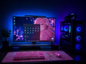 حاسبة pc للألعاب والتصميم (فقط كيس) بكرت rx580 8gb (سعر بي مجال) قطع جديدة ممتعبتها بس تصميم