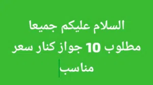 السلام عليكم