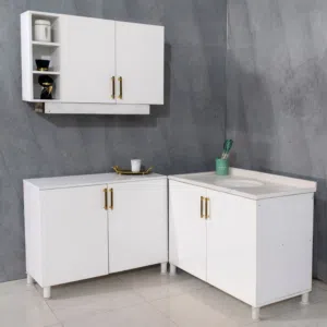 كاونتر خشب mdf  قياس متر والسنك متر مرمر