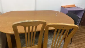 Dining table and chair