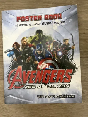 Avengers book with poster inside