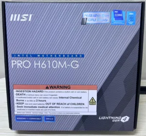 مذربورد MSI H610M-G DDR5 لوحة نظيفة جدًا مع الضمان والكرتون