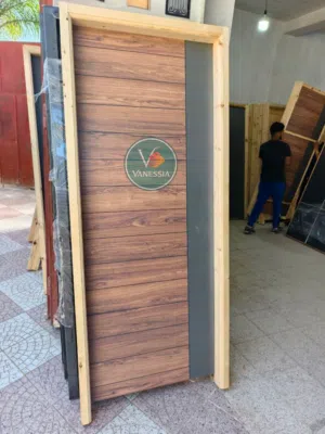 Porte de chambre HDF marron