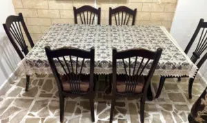 طاولة سفرة خشب مع 6 كراسي – صفقة منيح
