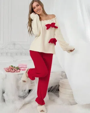 بيجامة مخمل فرنسي عرررررض نار