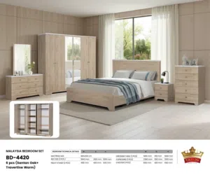 MALYSIA BEDROOM SET WITH MATTRSS WITH FITTING/غرف نوم مل ملیزیہ مع دوشج مع ترکیب مجاني