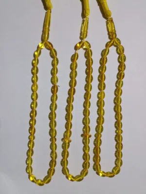 سبح كهرب راقيه شفاف لون ذهبي مميز
