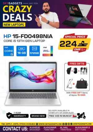 Brand New HP 15-FD0498NIA Laptop in Oman  16GB Ram  1 Year Warranty