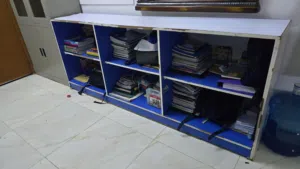 Rectangular shelf for books etc