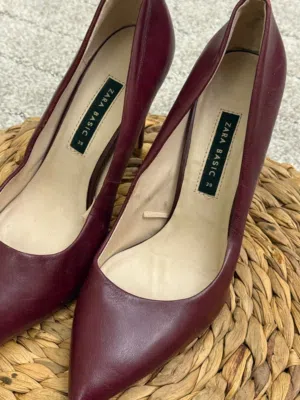 zara هيلز كعب عالي زارا اصلي خمري
