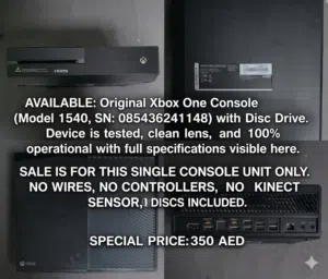 Xbox One Console for Sale (Console Only + Disc