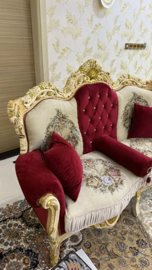 طقم اثاث مصري فاخر 9 اشخاص شبه جديد