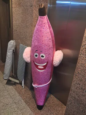Cute Pink Banana Cartoon for sale only 20BD