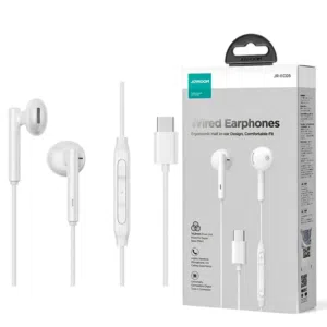 JR-EC05 TYPE-C Series Half In-Ear Wired Earphones-White