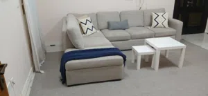 ديوان مع طبلات وزوليه مستعملين محتاجين غسل فقط