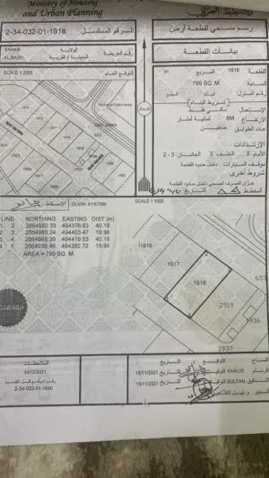 أرض سكنية مميزة للبيع في الرده بمساحة كبيرة