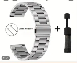 سوار ساعه لون فضي والاسود