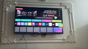 السلام عليكم شاشة الجي الاصلي اخت الجديدة فول مواصفات نانو سيل ريمونت ناطق حجم 55 انش ستلايت داخلي.