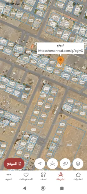 ارض سكني تجاري معبيله 5/2 مساحه 400متر على خط رئيسي نشط ومواقف كبيره ب275 الف للشاري الجاد فقط
