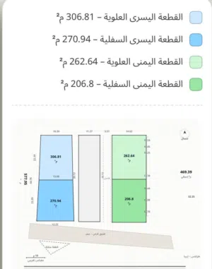 قطع اراضي للبيع خلف نديم لتسوق