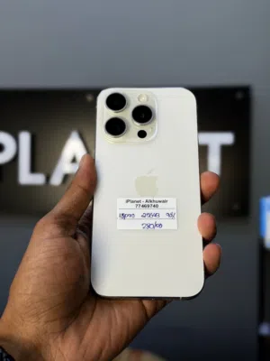 Used iPhone 15 Pro with 256GB Storage 90% Battery in Pearl White - Excellent Condition
