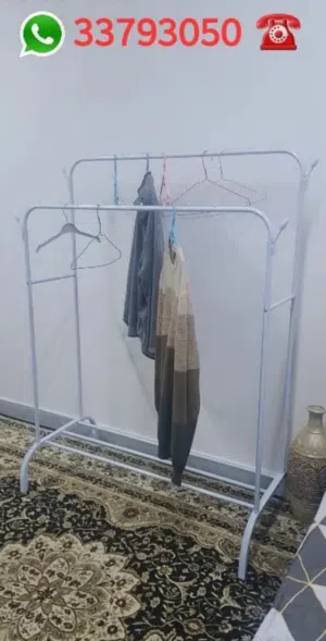 Clothes Portable Stand Hanger with Flower vas