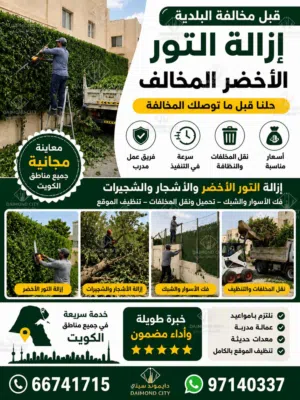 تبي تفتك من مخالفات البلدية ومظهر التور القديم؟ شركة دايموند سيتي تخلصك من التور المخالف فوراً،