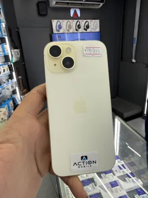 iPhone 15 128gb yellow used ////// ايفون 15 128 مستخدم بحالة الوكالة مدخل شريحة