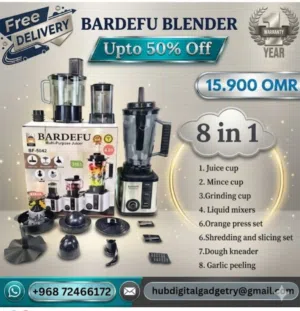BARDEFU Multi-Purpose 8-in-1 Blender - Special Offer 15.900 OMR