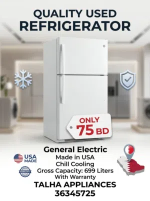 General Electric Used Refrigerator Made in USA Chill Cooling Capacity 699 Liters with Warranty 75BD