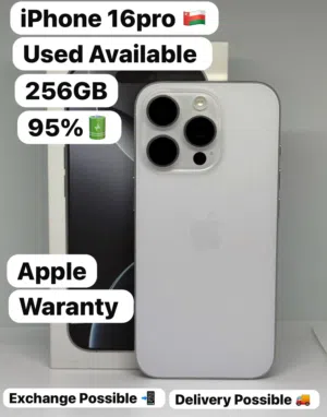 iPhone 16Pro256Gb Arabic version Clean Fantastic Less use 95% battery clean Device