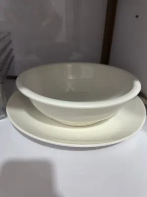صحن كبير و وعاء كبير زجاج
