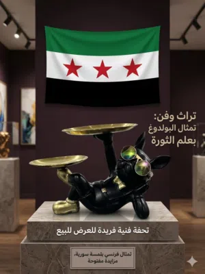 تمثال مزيج بين قطة و كلب لطيف ، تمثال ضهر في فلم التايتانك في المشهد 1:35من توقيت الفلم