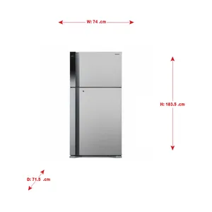 Hitachi Refrigerator-Freezer, Two Doors, Silver, R,V540PUK3K